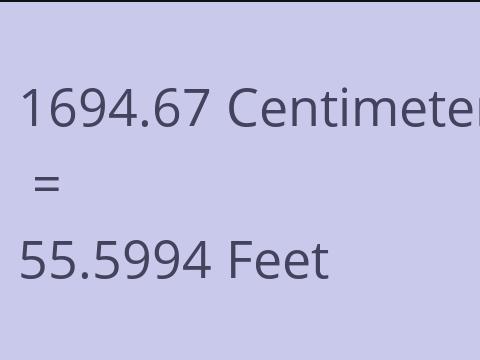 1694.67 CM TO FEET