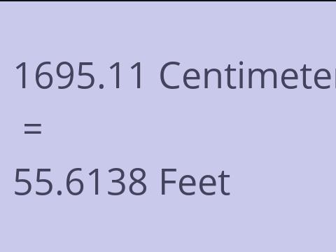 1695.11 CM TO FEET