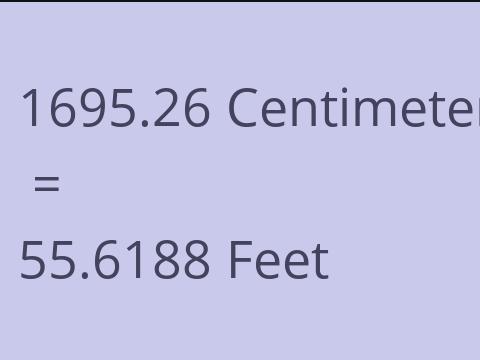 1695.26 CM TO FEET