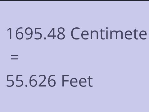 1695.48 CM TO FEET