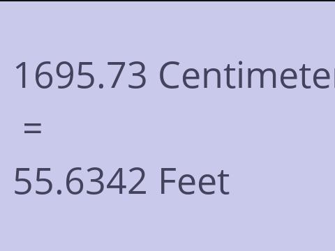 1695.73 CM TO FEET