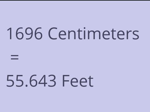 1696 CM TO FEET