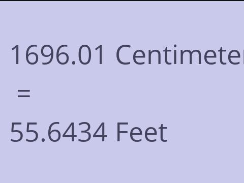 1696.01 CM TO FEET