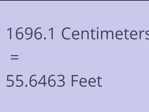 1696.1 CM TO FEET