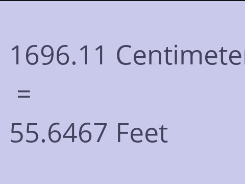 1696.11 CM TO FEET