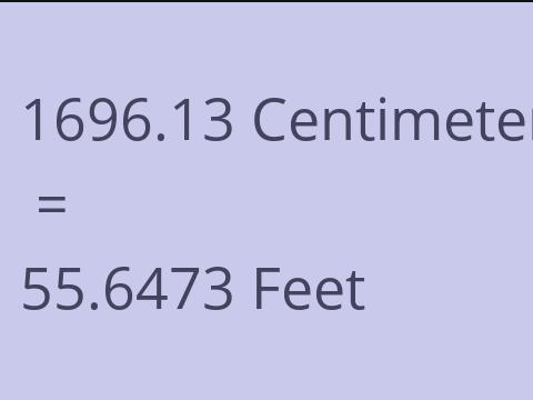 1696.13 CM TO FEET