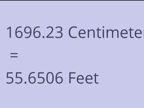 1696.23 CM TO FEET