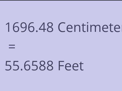 1696.48 CM TO FEET