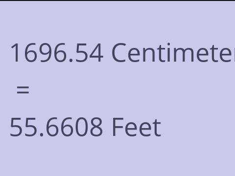 1696.54 CM TO FEET