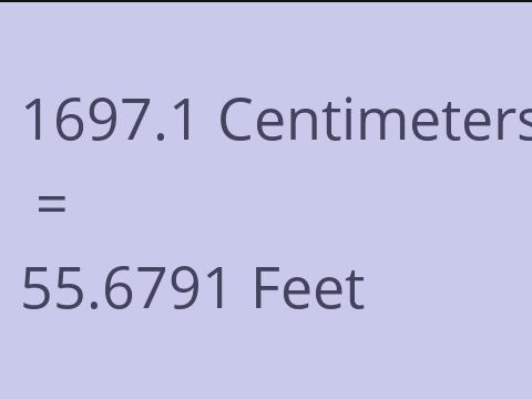 1697.1 CM TO FEET