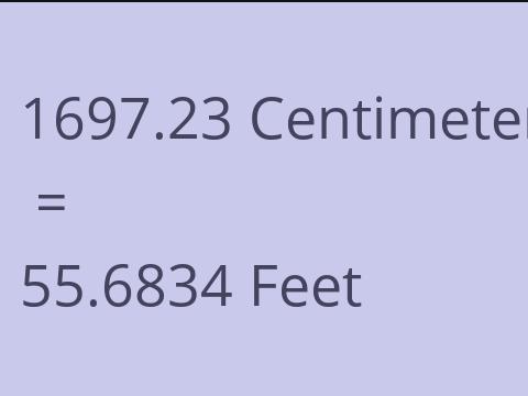 1697.23 CM TO FEET