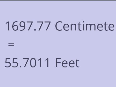 1697.77 CM TO FEET