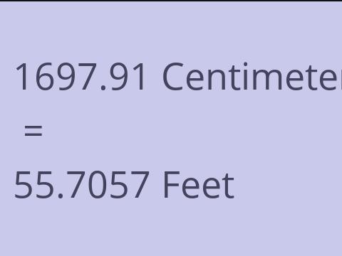 1697.91 CM TO FEET