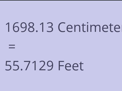 1698.13 CM TO FEET