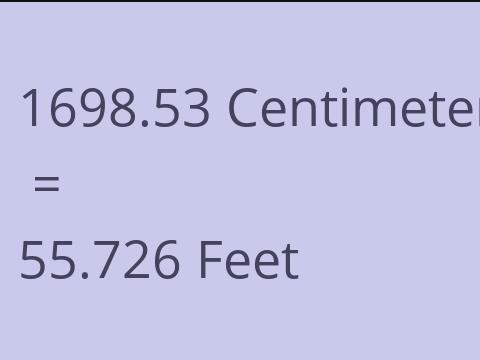 1698.53 CM TO FEET