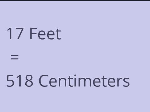 17 FEET TO CM