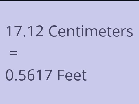 17.12 CM TO FEET