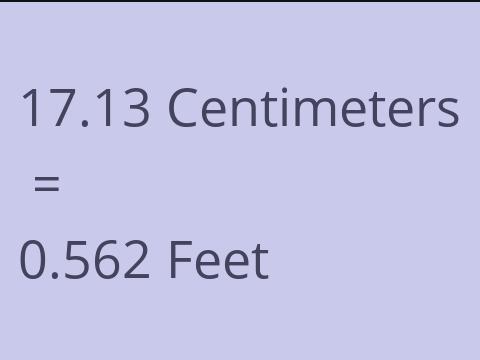 17.13 CM TO FEET