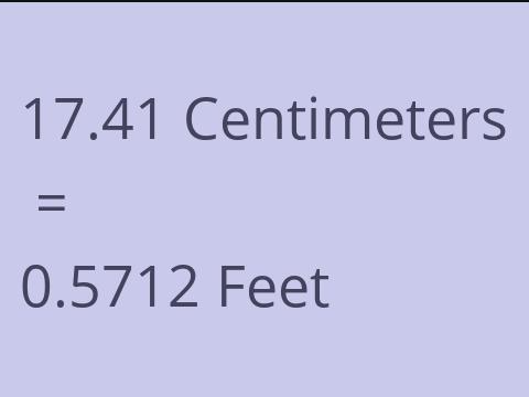 17.41 CM TO FEET