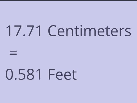 17.71 CM TO FEET