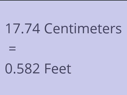 17.74 CM TO FEET