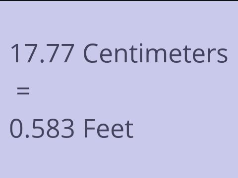 17.77 CM TO FEET