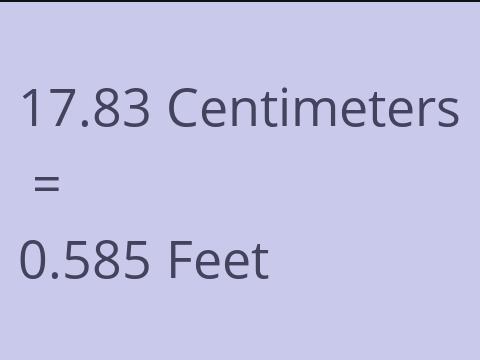 17.83 CM TO FEET