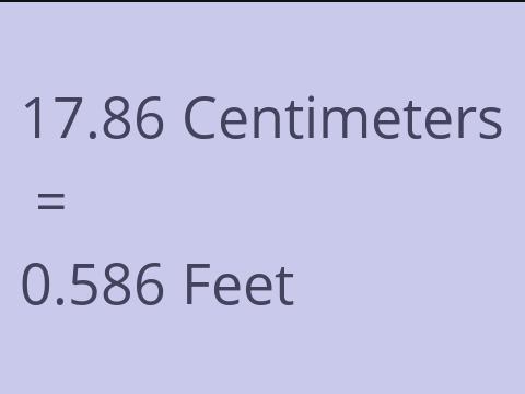 17.86 CM TO FEET