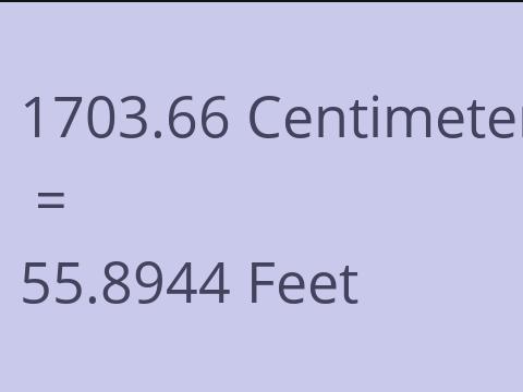 1703.66 CM TO FEET