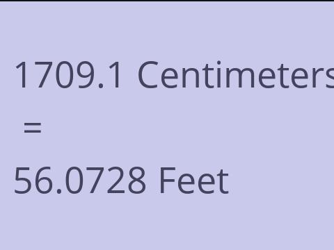 1709.1 CM TO FEET