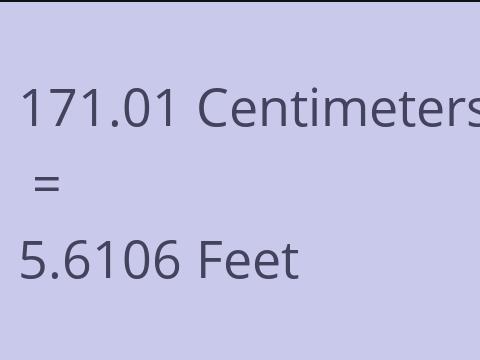 171.01 CM TO FEET