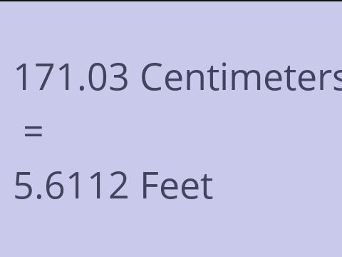 171.03 CM TO FEET