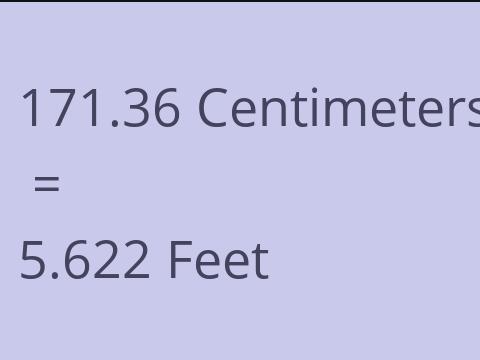 171.36 CM TO FEET