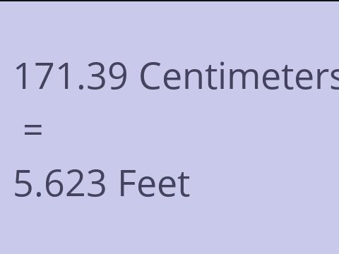 171.39 CM TO FEET