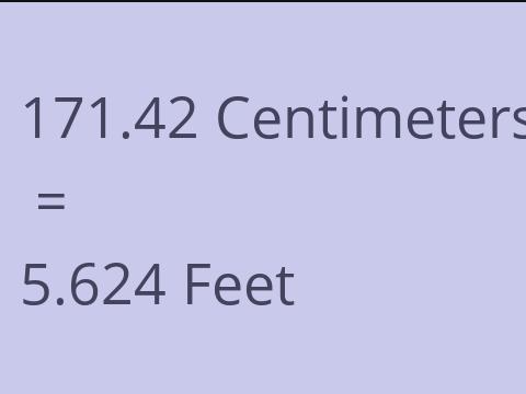 171.42 CM TO FEET