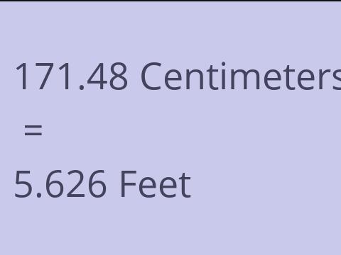 171.48 CM TO FEET