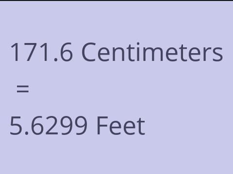 171.6 CM TO FEET