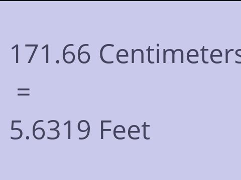 171.66 CM TO FEET