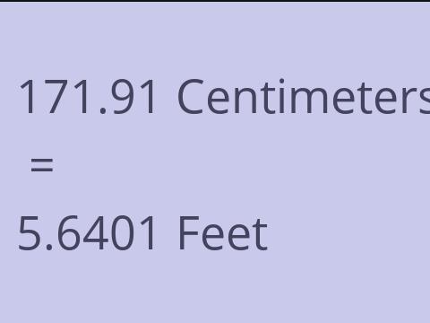 171.91 CM TO FEET