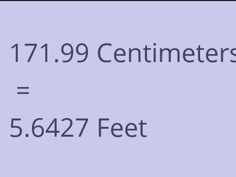 171.99 CM TO FEET