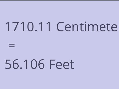 1710.11 CM TO FEET