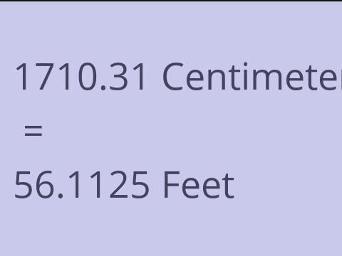 1710.31 CM TO FEET