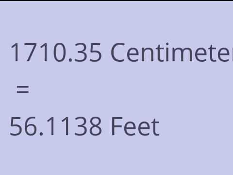 1710.35 CM TO FEET