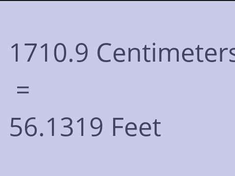 1710.9 CM TO FEET