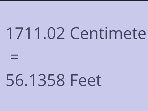 1711.02 CM TO FEET