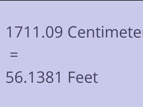 1711.09 CM TO FEET