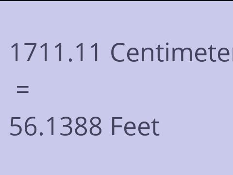 1711.11 CM TO FEET