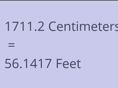 1711.2 CM TO FEET