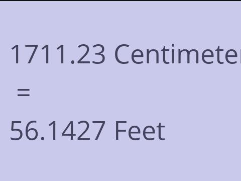 1711.23 CM TO FEET