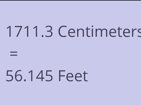 1711.3 CM TO FEET